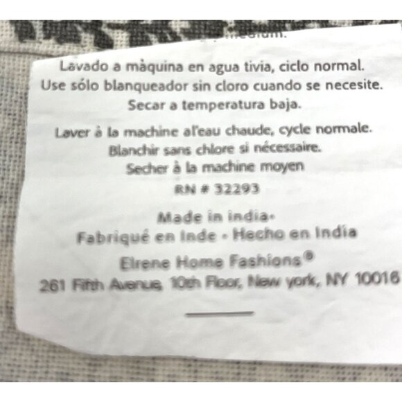 4 Elrene Home Fashions Cloth Napkins 100% Cotton Abstract Floral Gray Cream 16x1 - Picture 4 of 6